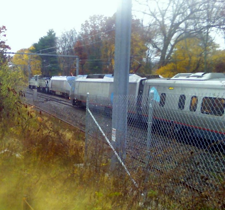 Photo of Amtrak stoped in Mansfield, MA