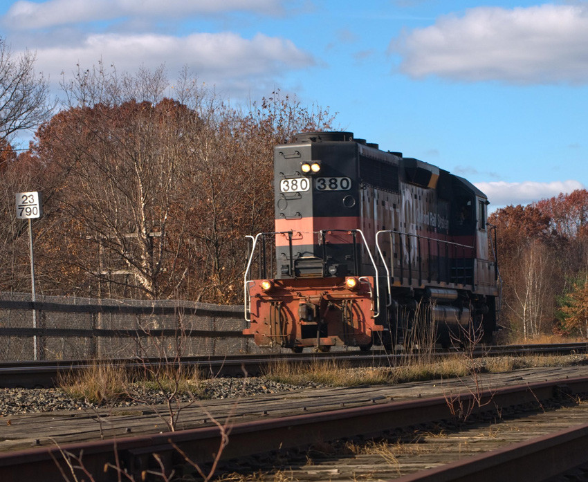 Photo of LO-1 on MBCR Lowell-Boston Line