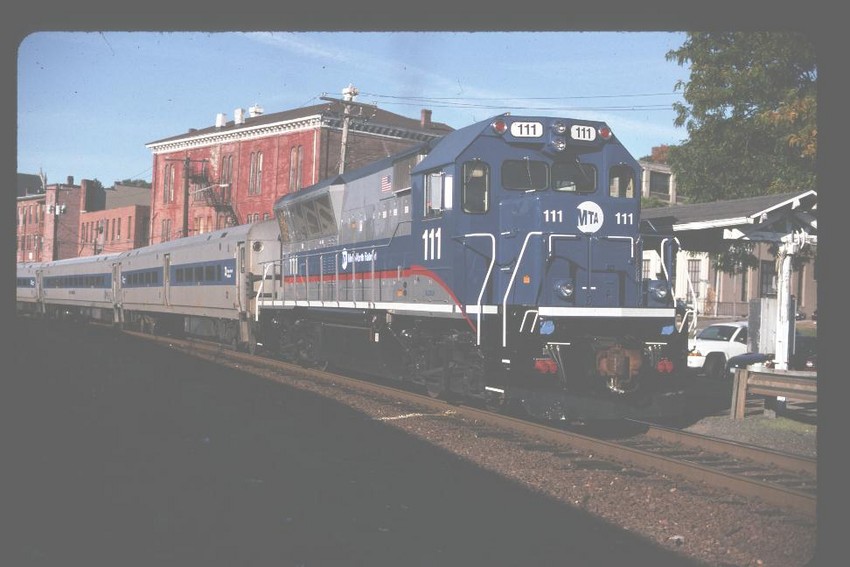 Photo of MNRC 111 on the waterbury Line at Ansonia, CT