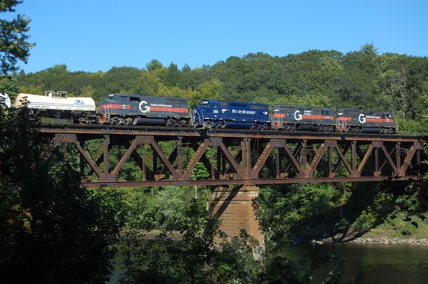 Photo of Pan Am Railways NBWA leaves East Deerfield, MA