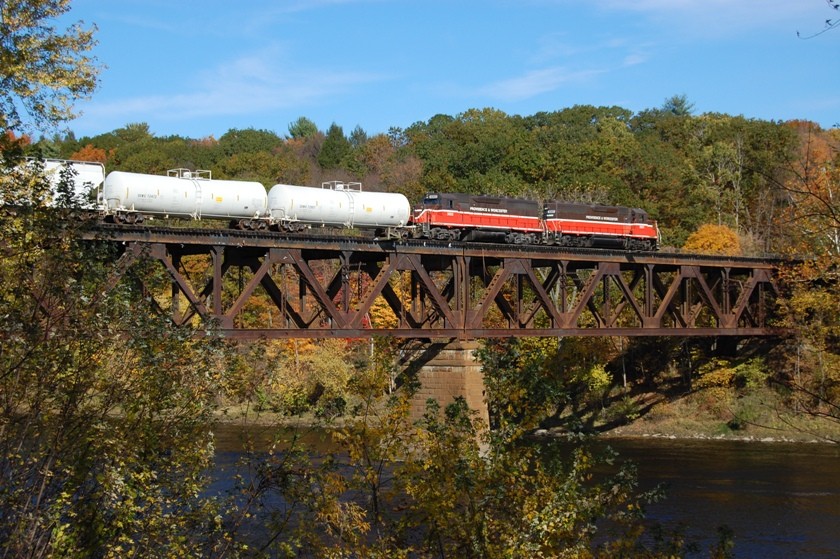 Photo of P&W Hopper Train leaves East Deerfield, MA