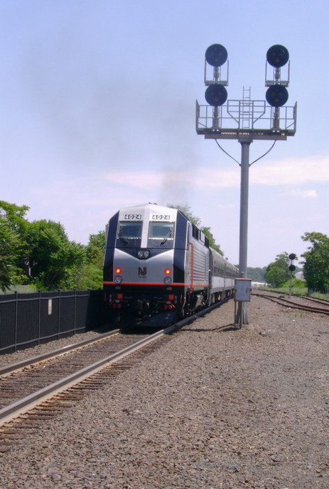 Photo of passenger train bound brook N J