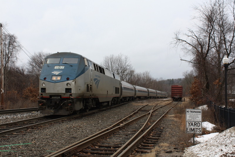 Photo of Amtrak's Vermonter arrives in Palmer Ma