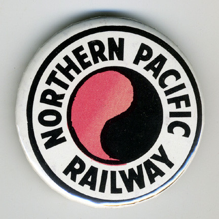 Photo of Northern Pacific button,  mid 70's