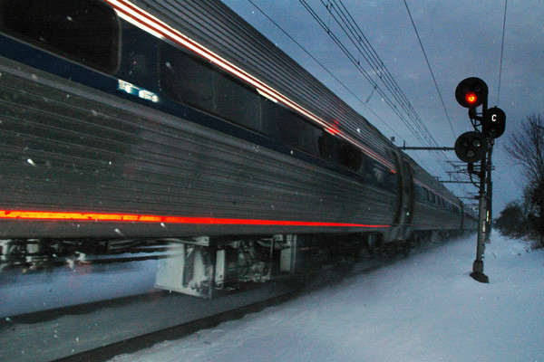 Photo of Regional on it's way though North through Exeter, RI...on Amtrak