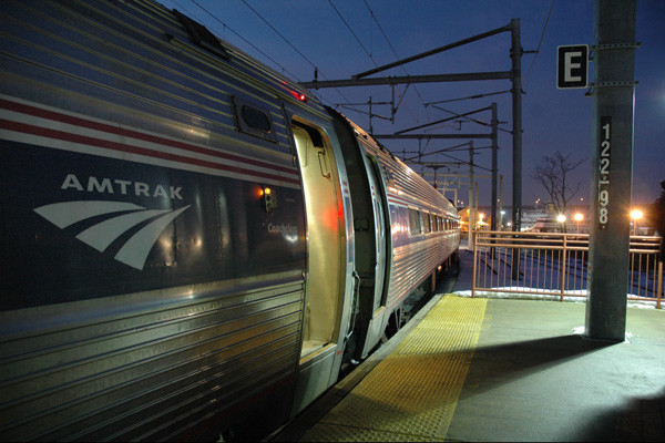Photo of 8 of 10, Amtrak stopped @ NL, northbound, 5:45 today