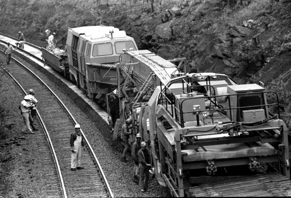 Photo of 6 of 7, Track laying machine in Carolina, July 1978