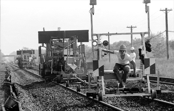 Photo of 3 of 7,  Machinery used to lay new track, Stony Lane, NK,RI 7/78