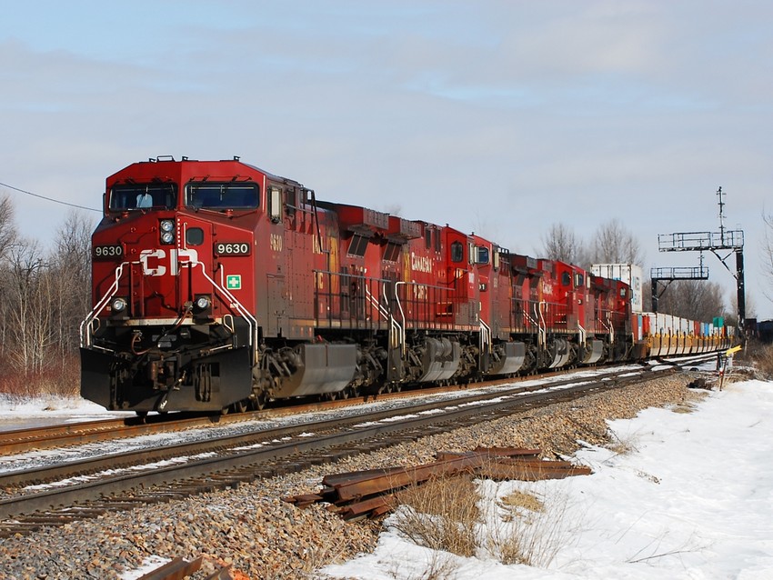 Photo of CPR train 250 at Hayford Rd. Rouses Point