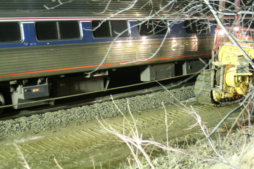 Photo of Amtrak derailed on B&A