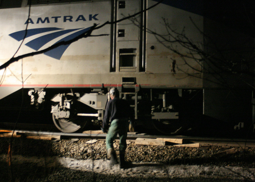 Photo of Amtrak derailed on B&A