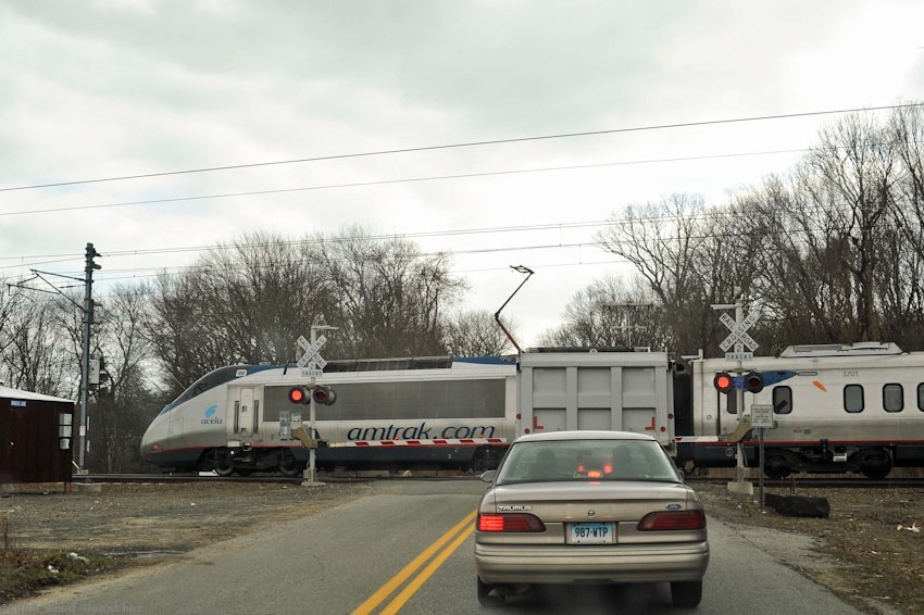 Photo of Acela train in Waterford CT