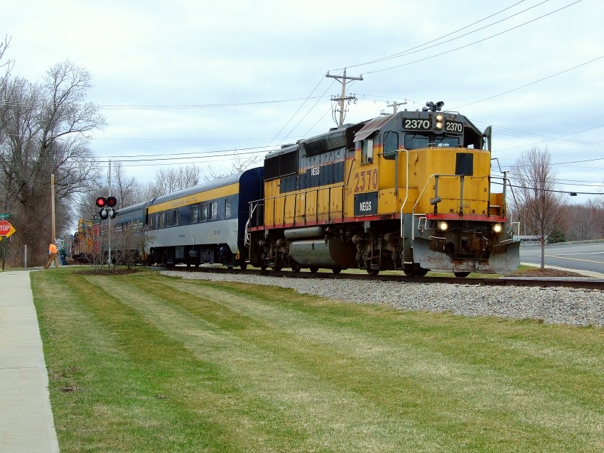 Photo of NEGS Caboose Train arriving in Concord