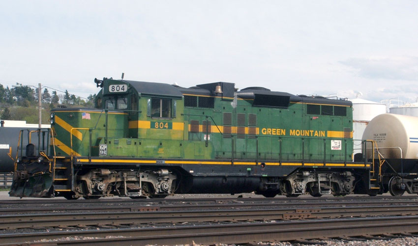 Photo of Green Mountain RR #804 parked at Burlington Yard, Vermont