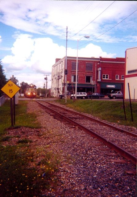 Photo of Iron Road in downtown Presque Isle, 1998