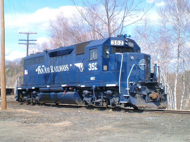 Photo of Pan Am engine at White River Junction,Vermont