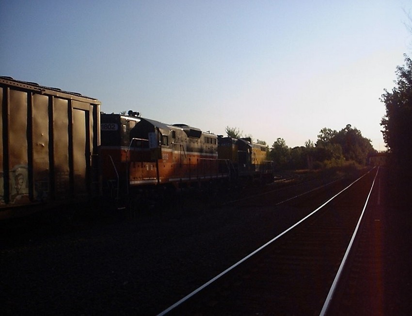 Photo of housatonic railroad's gp9's on nx12 at cp150 pittsfield ma #2