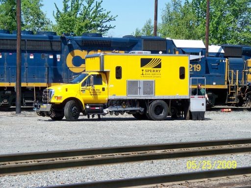 Photo of Preparing the Sperry rail service truck.