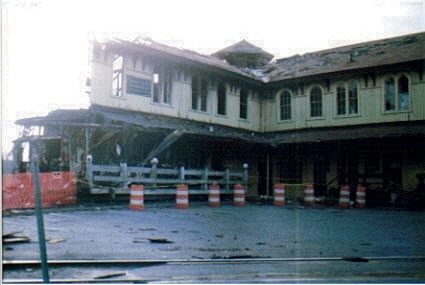 Photo of the canaan ct train station after the fire