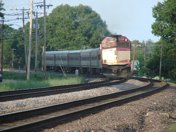 Photo of MBTA 1055 In Shirley Curve