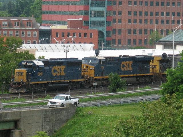 Photo of csx v718 loaded coal train returns to the b&a