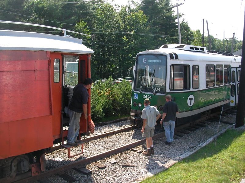 Photo of MBTA Boeing LRV Move to the Seashore Trolley Museum