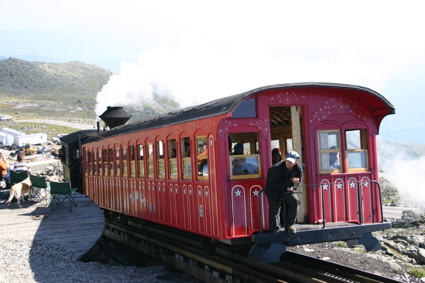 Photo of Cog Railway Train Arriving at the Summit