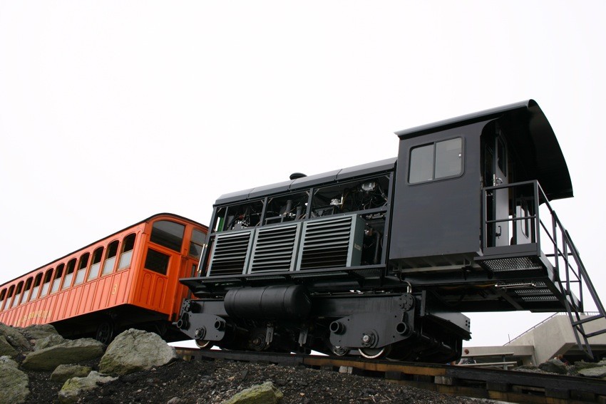 Photo of Cog Railway Diesel Locomotive at the Summit