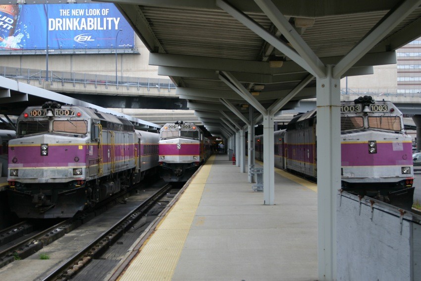 Photo of MBTA F40PH Lineup at North Station