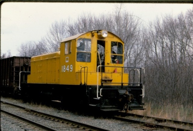 Photo of NU - 1849 ex B&M SW1 outside the plant at Mt. Tom