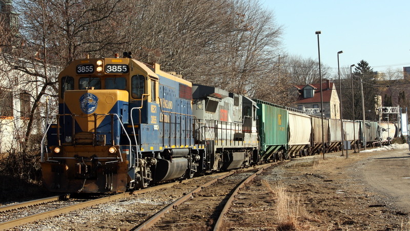 Photo of NECR train 608 in Willimantic