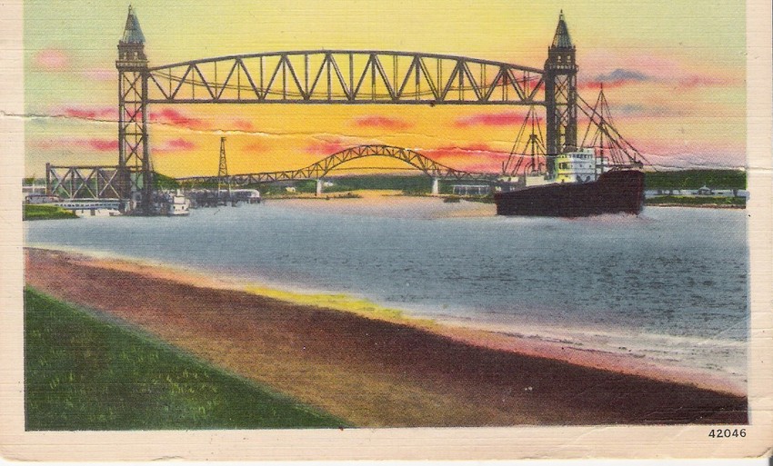 Photo of Lift bridge   ( Post card )