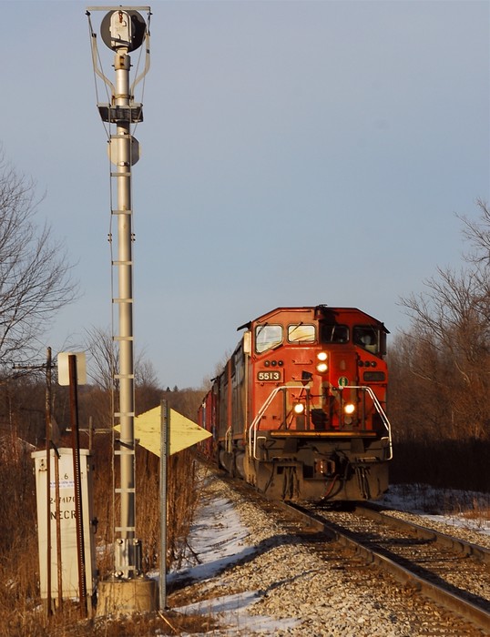Photo of CN 324 Passes NECR Station Name Newton, VT