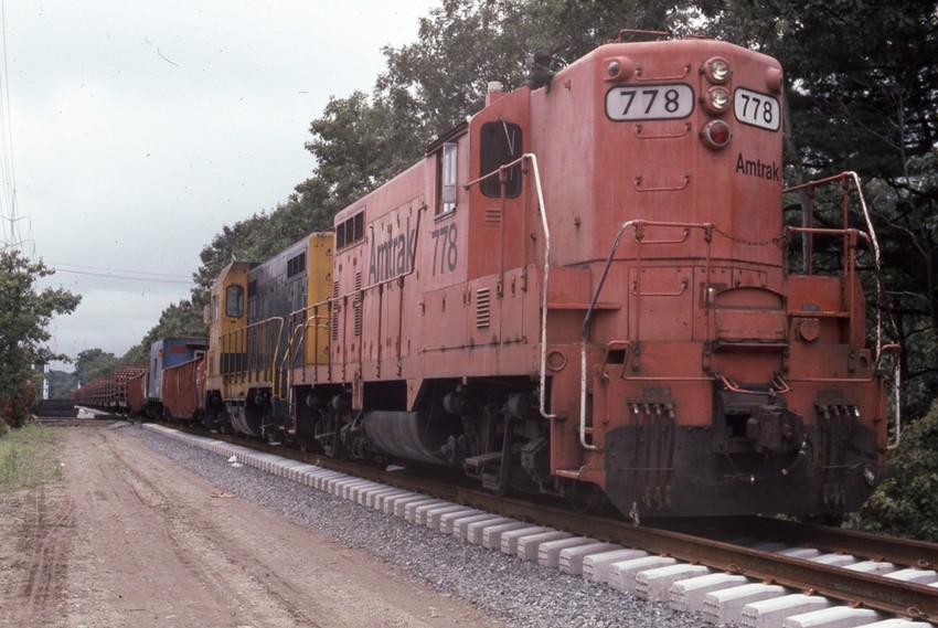 Photo of Needham Line reconstruction, 1986