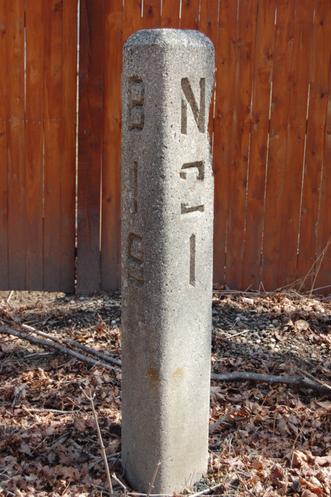 Photo of Milepost on N'Port Branch near downtown Danvers