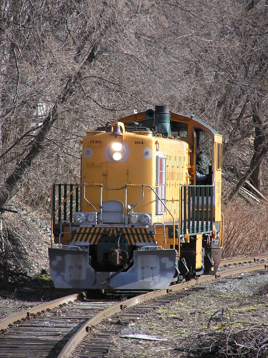 Photo of CCRR 104 basks in the sun before tying down for the night.