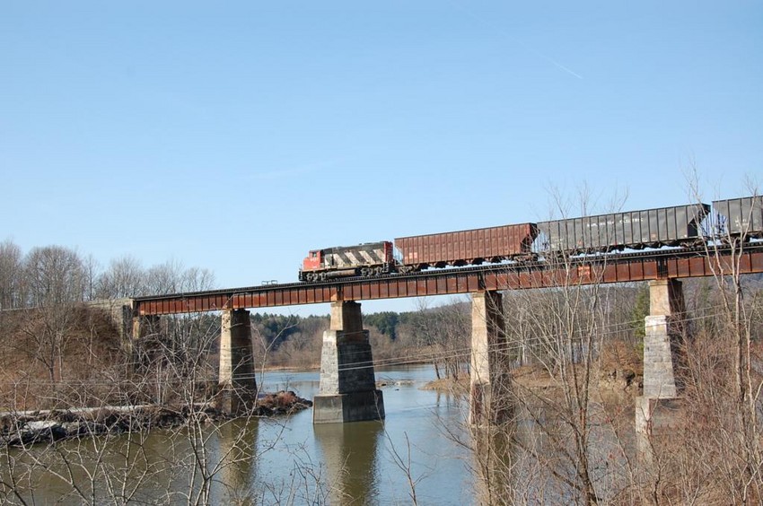 Photo of SB NECR WoodChip train at Georgia High Bridge