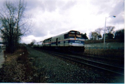Photo of amtrak downeaster cab ex f40ph on an amtrak lite move at cp150