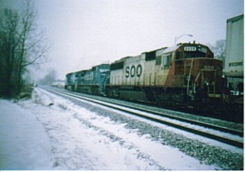 Photo of csx q119 with a first timer on the b&a a soo sd60 on this train