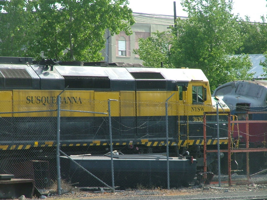 Photo of nys&w f45 #3636 at the dead line at utica ny