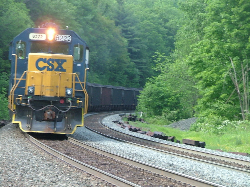 Photo of csx loaded coal train v716 eastbound at becket ma