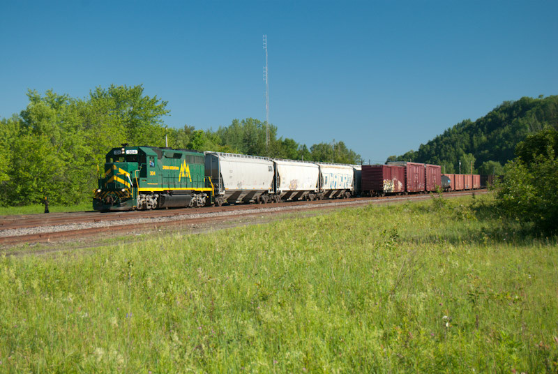 Photo of WACR Train NPWJ at Newport, VT.