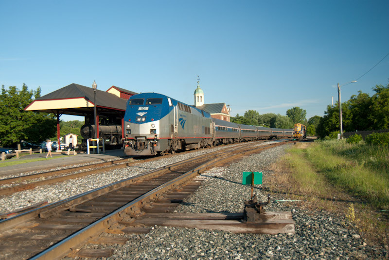 Photo of Amtrak Train #56 arrives at White River Junction, VT