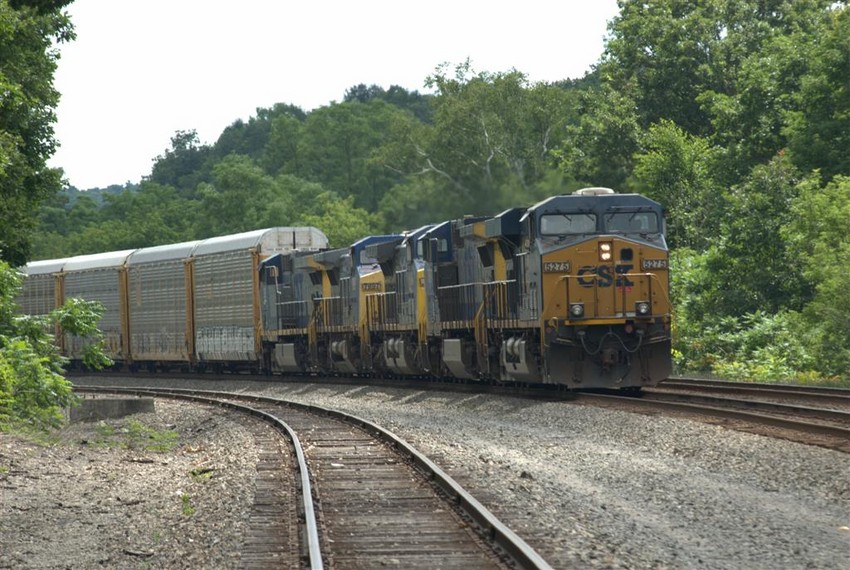 Photo of Westbound Empty Autorack in Little Falls, NY