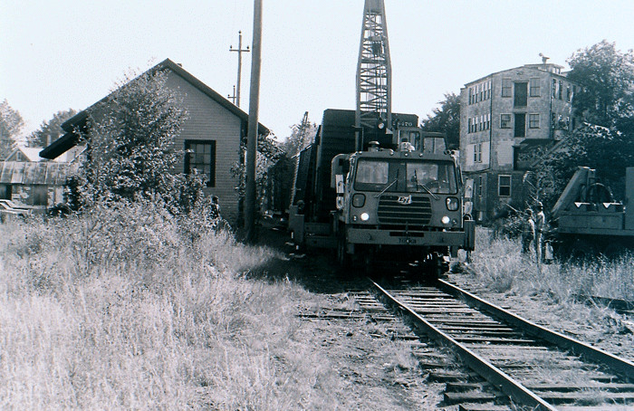 Photo of derailment at Danvers Square, late 1970'S