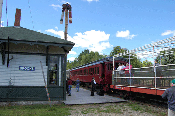Photo of Belfast & Moosehead Lake Railway Excursion, stop at Brooks Station