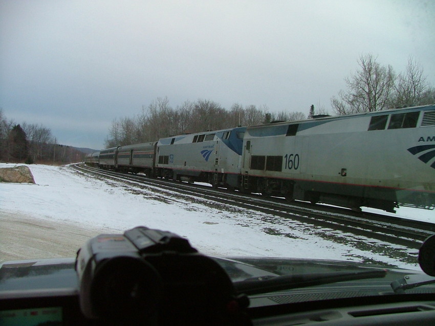 Photo of amtrak p449 westbound @ hinsdale ma ahead of the x987