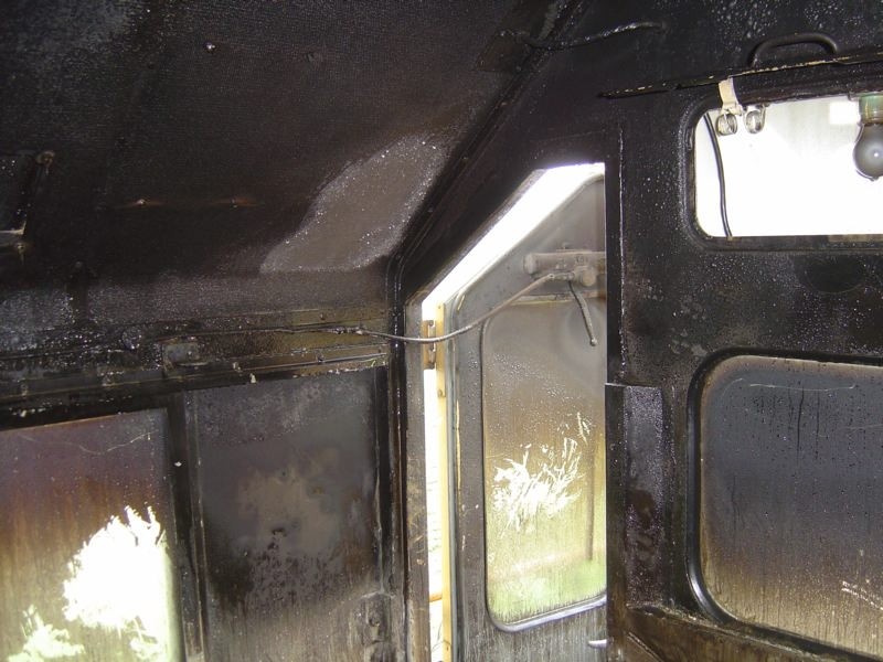 Photo of Inside of NECR 3854 After the Fire