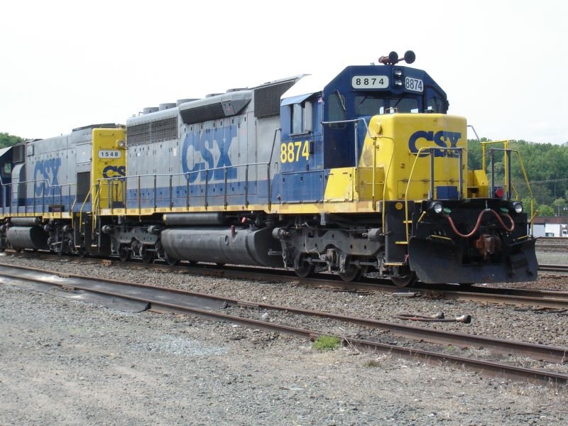Photo of CSX 8874 sits in West Springfield MA