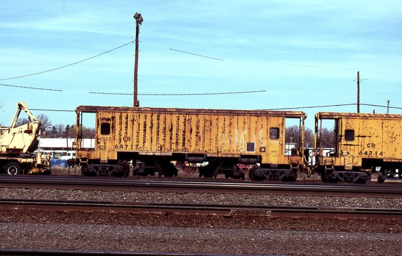 Photo of CR Flanger 64717 sits in West Springfield Yard
